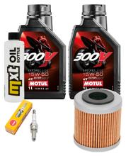 Inspektionspaket 2L 15W-50 + Ölfilter + 1x Zündkerze für Piaggio Beverly 350 ccm