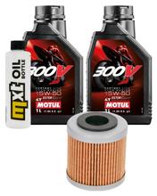 Kit d'inspection 2L 15W-50 + filtre à huile + 1x bougie pour Piaggio Beverly 350 ccm