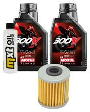 Kit d'inspection 2L 15W-50 + filtre à huile + 1x bougie pour Piaggio Beverly 350 ccm