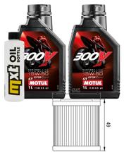 Kit d'inspection 2L 15W-50 + filtre à huile + 1x bougie pour Piaggio Beverly 350 ccm