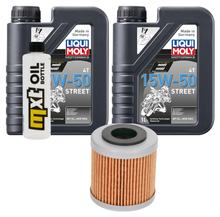 Inspektionspaket 2L 15W-50 + Ölfilter + 1x Zündkerze für Piaggio Beverly 350 ccm