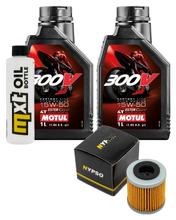 Kit d'inspection 2L 15W-50 + filtre à huile + 1x bougie pour Piaggio Beverly 350 ccm