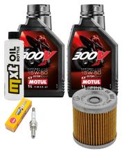 Kit d'inspection 2L 15W-50 + filtre à huile + 1x bougie pour Piaggio Beverly 350 ccm