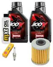 Kit d'inspection 2L 15W-50 + filtre à huile + 1x bougie pour Piaggio Beverly 350 ccm