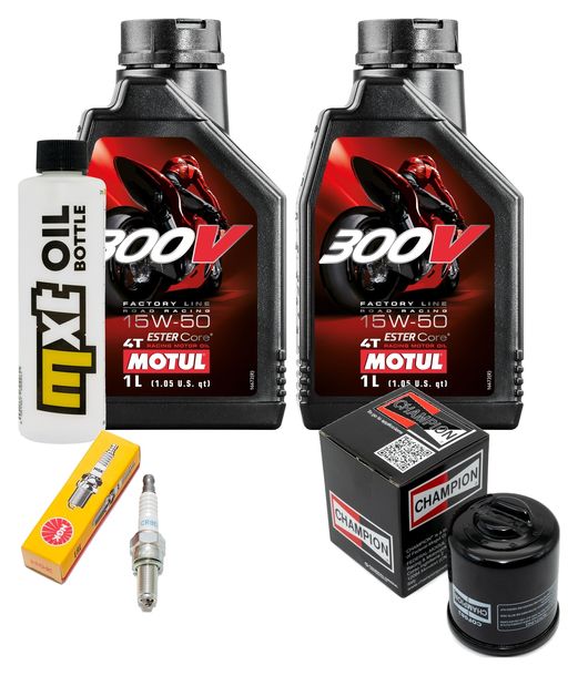 Inspektionspaket 2L 15W-50 + Ölfilter + 1x Zündkerze für Piaggio X10 350 ccm