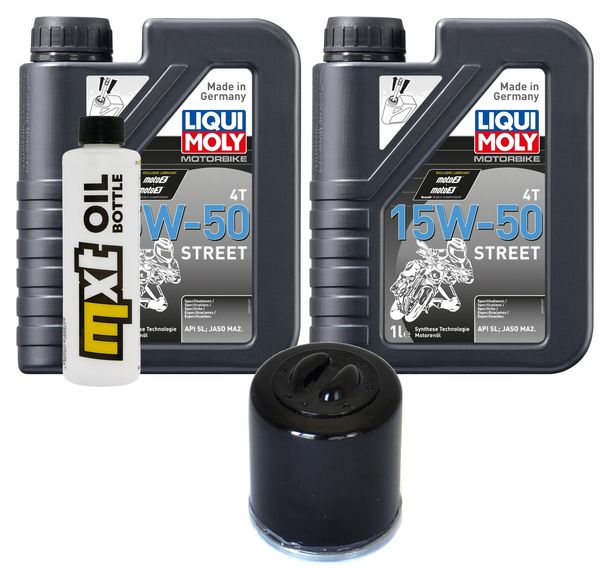 Paquete de inspección 2L 15W-50 + filtro de aceite + 1x bujía para Piaggio X10 350 ccm