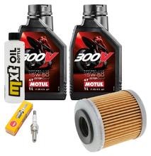 Kit d'inspection 2L 15W-50 + filtre à huile + 1x bougie pour Piaggio X10 350 ccm