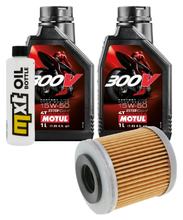 Kit d'inspection 2L 15W-50 + filtre à huile + 1x bougie pour Piaggio X10 350 ccm