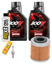 Paquete de inspección 2L 5W-40 + filtro de aceite + 1x bujía para Piaggio Beverly 400 ccm