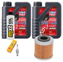 Inspektionspaket 2L 5W-40 + Ölfilter + 1x Zündkerze für Piaggio Beverly 400 ccm