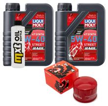 Paquete de inspección 2L 5W-40 + filtro de aceite + 1x bujía para Piaggio Beverly 400 ccm