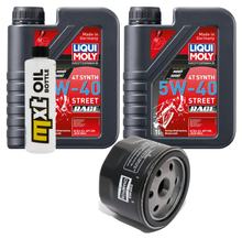 Paquete de inspección 2L 5W-40 + filtro de aceite + 1x bujía para Piaggio Beverly 400 ccm