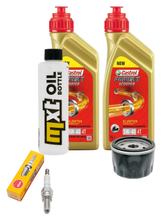 Inspektionspaket 2L 5W-40 + Ölfilter + 1x Zündkerze für Piaggio Beverly 500 ccm