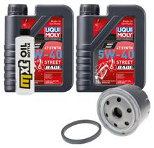 Inspectiepakket 2L 5W-40 + Oliefilter + 1x Bougie voor Piaggio Beverly 500 ccm
