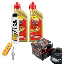 Paquete de inspección 2L 5W-40 + filtro de aceite + 1x bujía para Piaggio Beverly 500 ccm