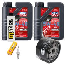 Inspection package 2L 5W-40 + oil filter + 1x spark plug for Piaggio Beverly 500 ccm