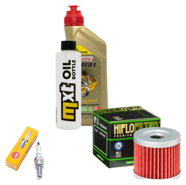 Paquete de inspección 1L 10W-40 + filtro de aceite + 1x bujía para Suzuki UE 125 ccm