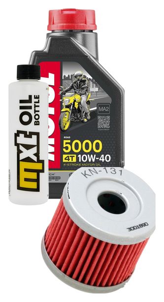 Inspektionspaket 1L 10W-40 + Ölfilter + 1x Zündkerze für Suzuki UE 125 ccm