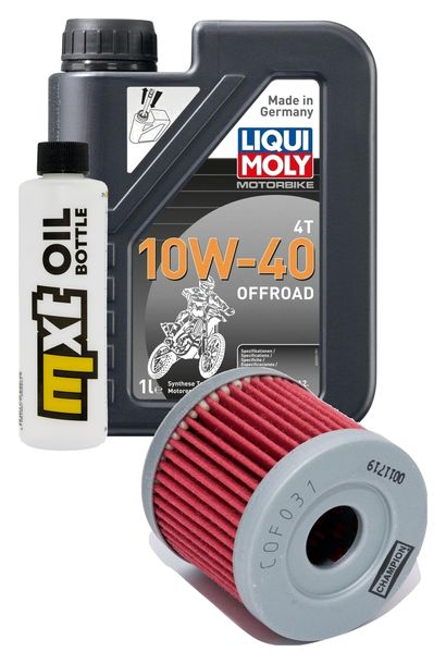 Inspektionspaket 1L 10W-40 + Ölfilter + 1x Zündkerze für Suzuki UE 125 ccm