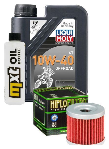 Inspektionspaket 1L 10W-40 + Ölfilter + 1x Zündkerze für Suzuki UE 125 ccm