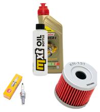 Inspectiepakket 1L 10W-40 + oliefilter + 1x bougie voor Suzuki UE 125 ccm