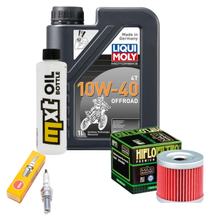 Inspektionspaket 1L 10W-40 + Ölfilter + 1x Zündkerze für Suzuki UE 125 ccm