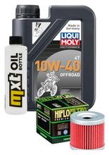 Inspektionspaket 1L 10W-40 + Ölfilter + 1x Zündkerze für Suzuki UE 125 ccm