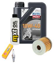 Inspektionspaket 1L 10W-40 + Ölfilter + 1x Zündkerze für Suzuki UE 125 ccm
