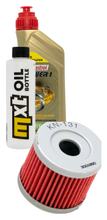 Inspektionspaket 1L 10W-40 + Ölfilter + 1x Zündkerze für Suzuki UE 125 ccm