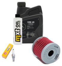 Pacchetto di ispezione 1L 10W-40 + filtro olio + 1x candela per Suzuki UE 125 ccm