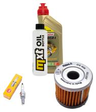 Inspektionspaket 1L 10W-40 + Ölfilter + 1x Zündkerze für Suzuki UE 125 ccm