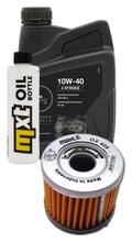 Pacchetto di ispezione 1L 10W-40 + filtro olio + 1x candela per Suzuki UE 125 ccm