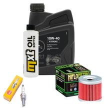 Inspektionspaket 1L 10W-40 + Ölfilter + 1x Zündkerze für Suzuki UE 125 ccm