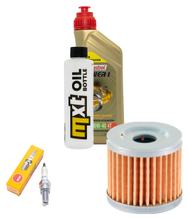Inspektionspaket 1L 10W-40 + Ölfilter + 1x Zündkerze für Suzuki UE 125 ccm
