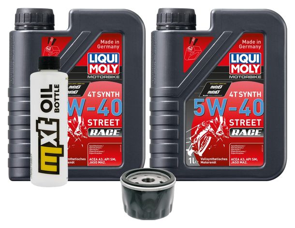 Inspektionspaket 2L 5W-40 + Ölfilter + 1x Zündkerze für Piaggio X10 500 ccm