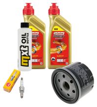 Paquete de inspección 2L 5W-40 + filtro de aceite + 1x bujía para Piaggio X10 500 ccm