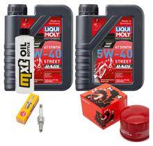 Pacchetto di ispezione 2L 5W-40 + filtro olio + 1x candela per Piaggio X10 500 ccm