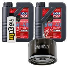 Inspektionspaket 2L 5W-40 + Ölfilter + 1x Zündkerze für Piaggio X10 500 ccm