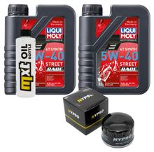 Pacchetto di ispezione 2L 5W-40 + filtro olio + 1x candela per Piaggio X10 500 ccm