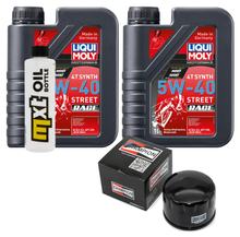 Paquete de inspección 2L 5W-40 + filtro de aceite + 1x bujía para Piaggio X10 500 ccm