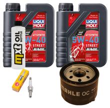 Inspektionspaket 2L 5W-40 + Ölfilter + 1x Zündkerze für Piaggio X10 500 ccm