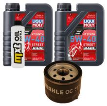 Paquete de inspección 2L 5W-40 + filtro de aceite + 1x bujía para Piaggio X10 500 ccm