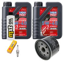 Inspektionspaket 2L 5W-40 + Ölfilter + 1x Zündkerze für Piaggio X10 500 ccm