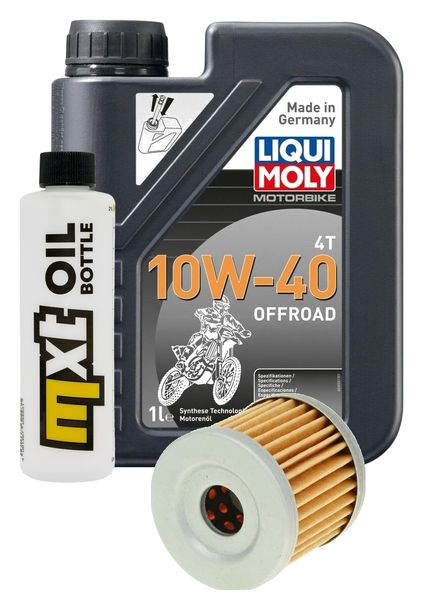 Paquete de inspección 1L 10W-40 + filtro de aceite + 1x bujía para Suzuki AN 125 ccm
