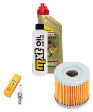 Inspektionspaket 1L 10W-40 + Ölfilter + 1x Zündkerze für Suzuki AN 125 ccm
