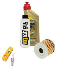 Paquete de inspección 1L 10W-40 + filtro de aceite + 1x bujía para Suzuki AN 125 ccm
