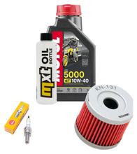 Inspektionspaket 1L 10W-40 + Ölfilter + 1x Zündkerze für Suzuki AN 125 ccm