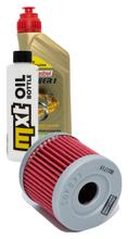 Inspektionspaket 1L 10W-40 + Ölfilter + 1x Zündkerze für Suzuki AN 125 ccm