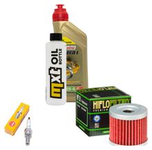 Inspektionspaket 1L 10W-40 + Ölfilter + 1x Zündkerze für Suzuki AN 125 ccm