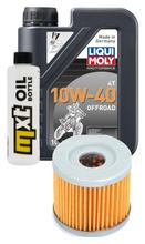 Inspektionspaket 1L 10W-40 + Ölfilter + 1x Zündkerze für Suzuki AN 125 ccm